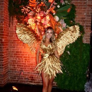 Golden Feathered Angel Costume